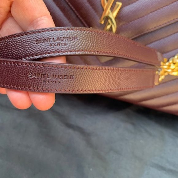 RECEIPT- SAINT LAURENT Large Monogramme Envelope Chain Bag - Bordeaux - Picture 2 of 13